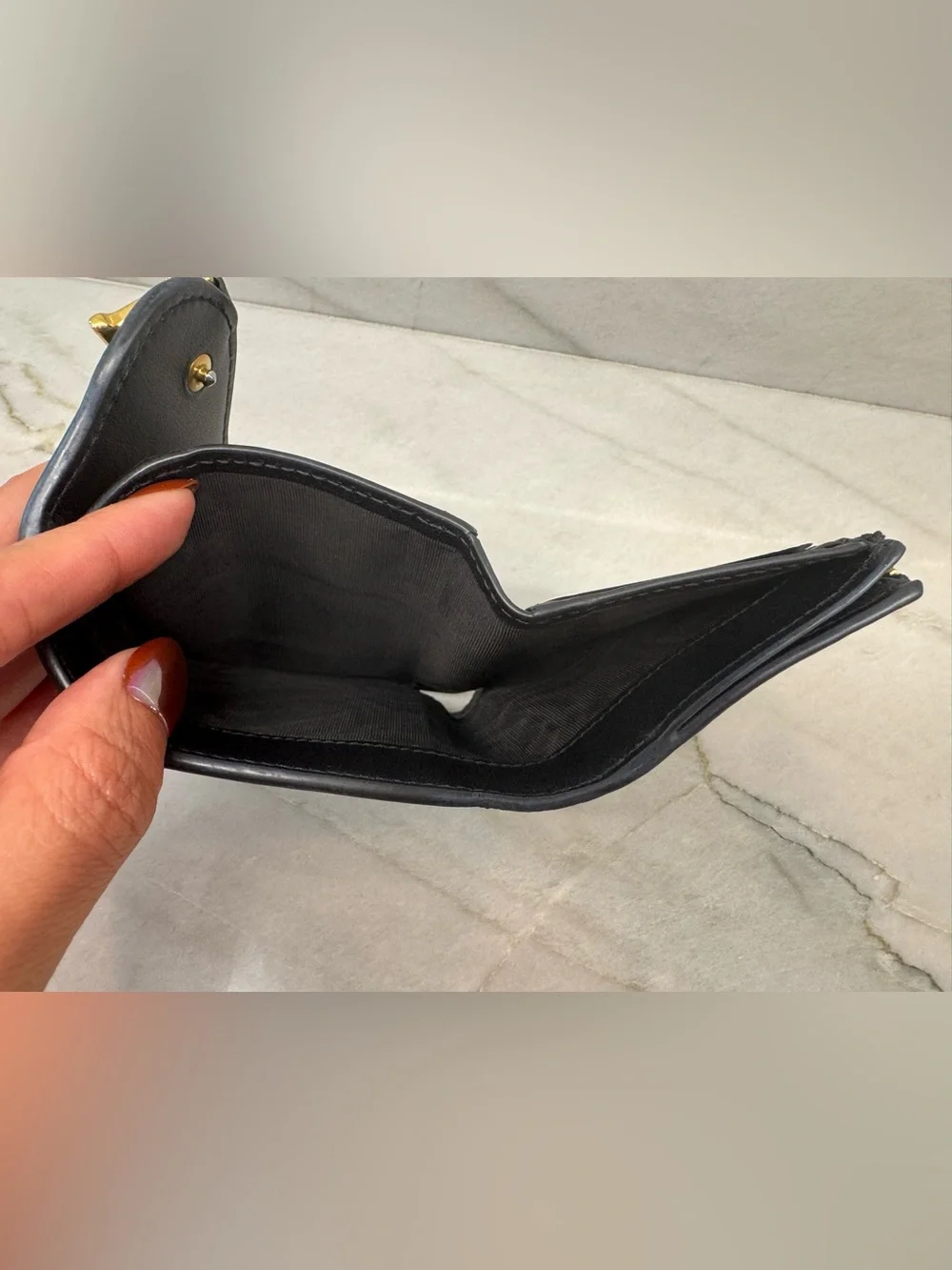 Christian Dior Lotus Saddle Trifold Compact Wallet